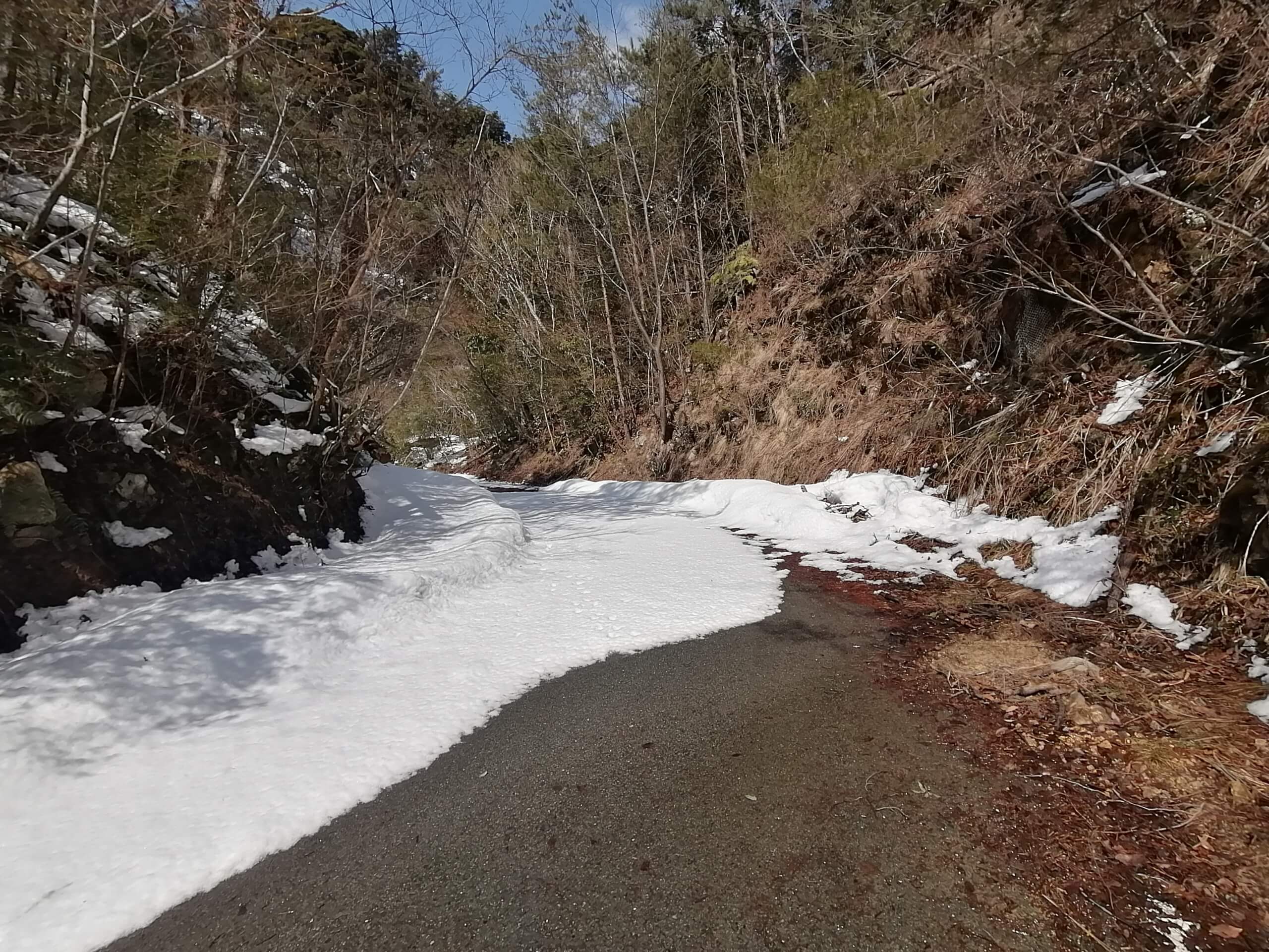 湖北の雪道